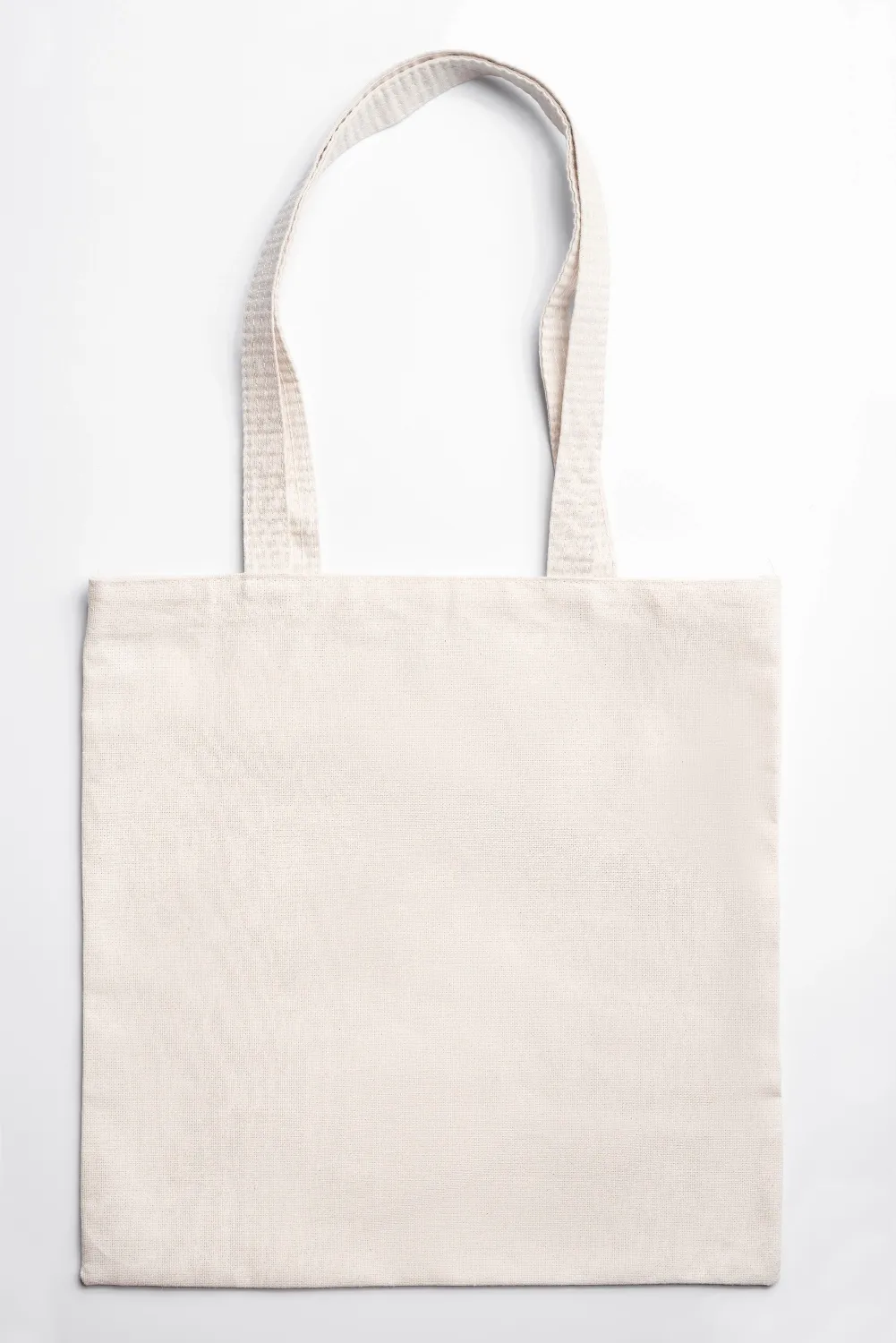 Reusable eco bag on white background. zero waste concept