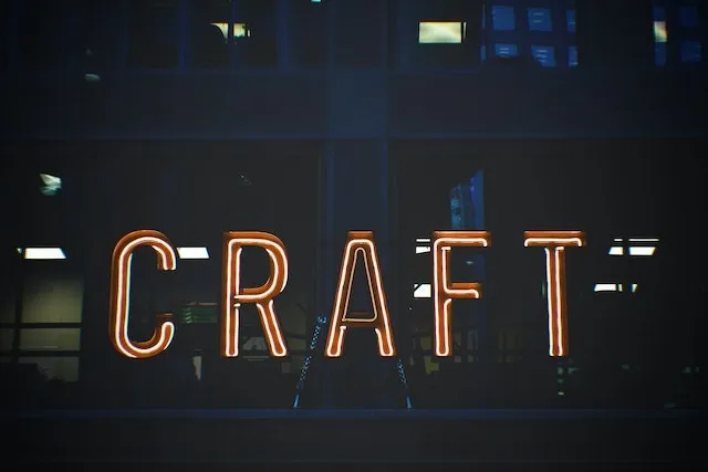 a sign saying the word craft for how to make custom coasters