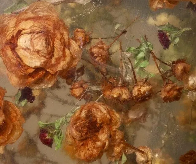 dried flower suspended in resin for how to make resin coasters