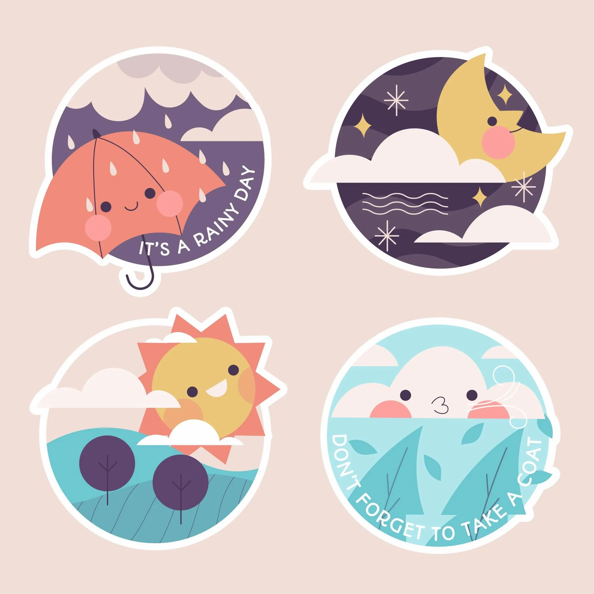 Naive weather sticker collection