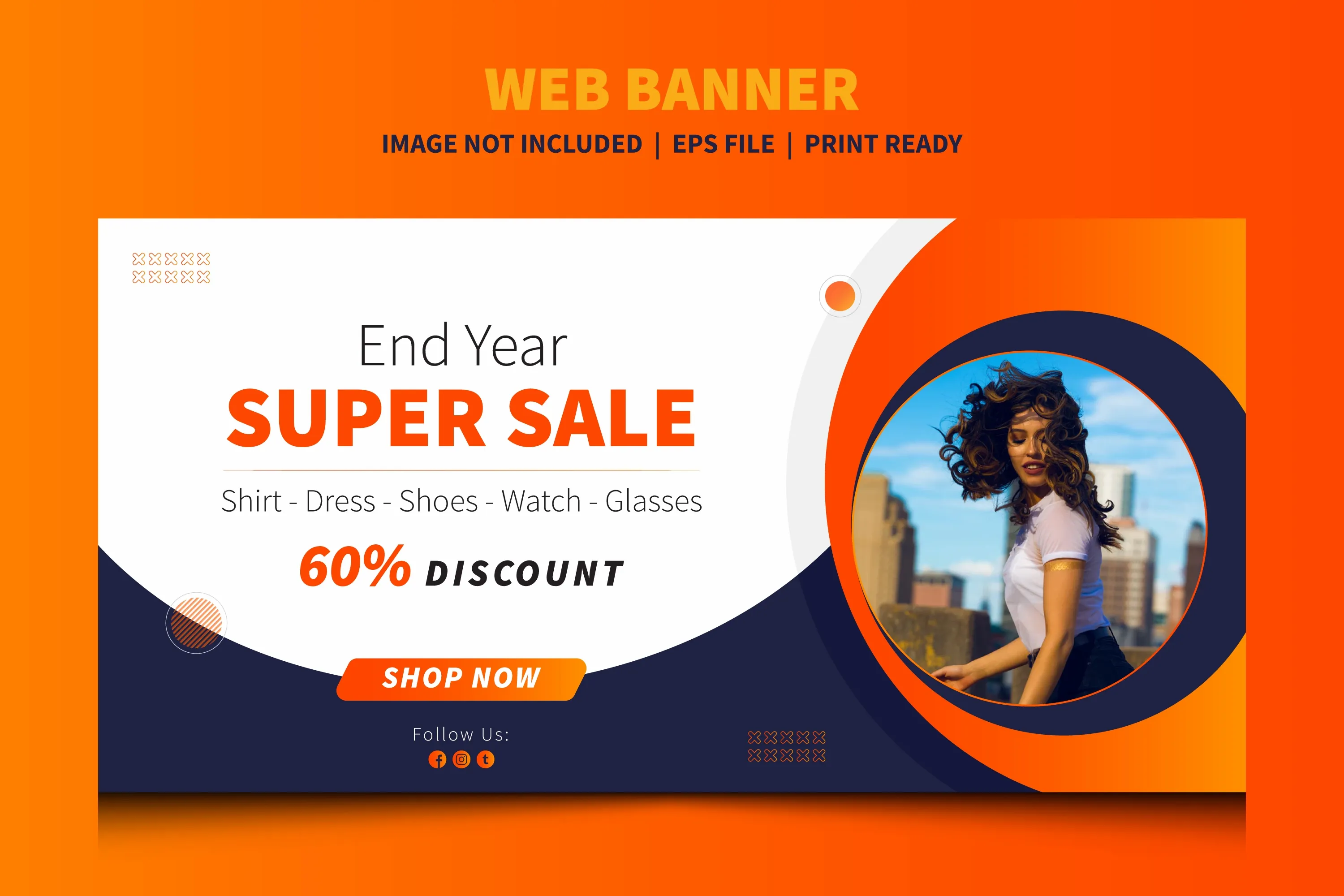 End year super sale web banner. offer banner