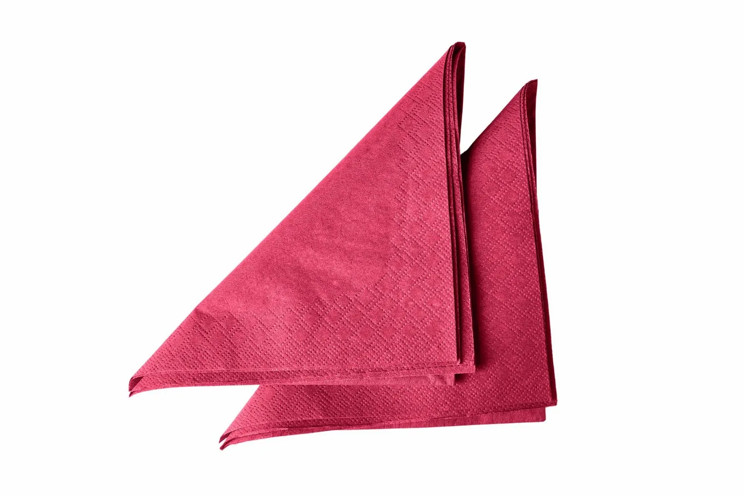 Pink napkin isolated on a transparent background