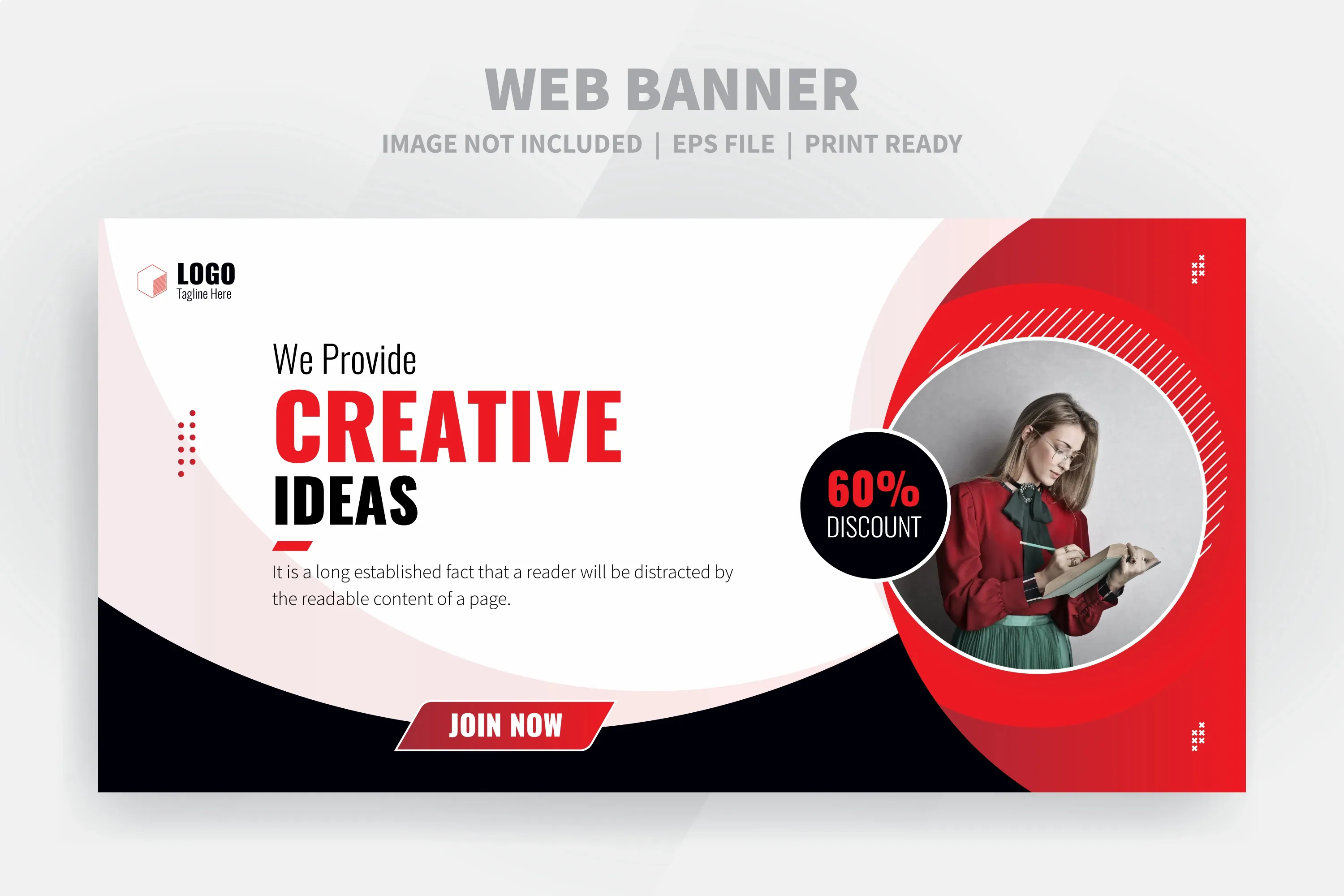 Modern business web banner design premium vector