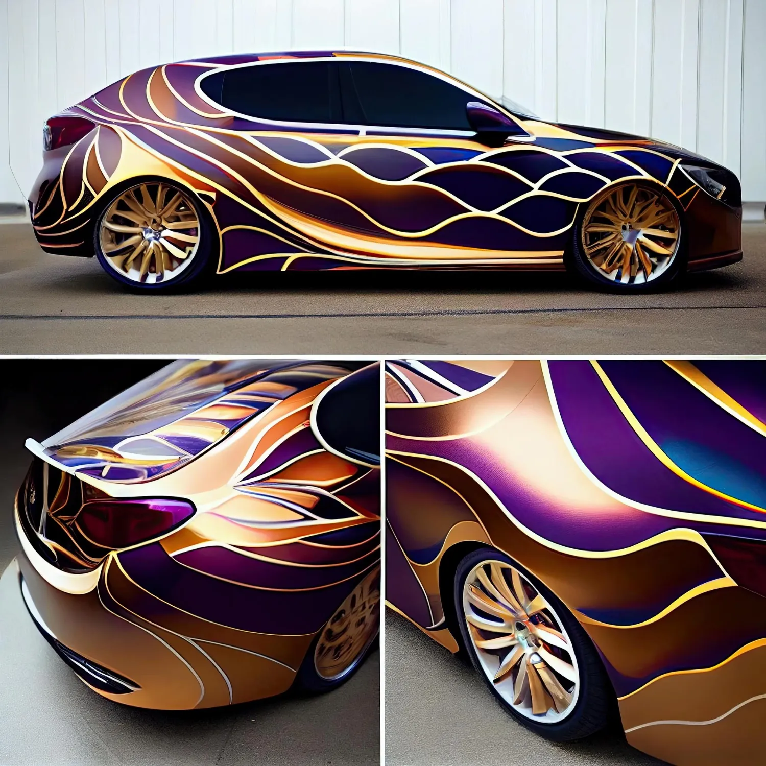 Creative car vinyl wrapping design