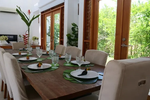 placemats at a table for tablecloth alternatives