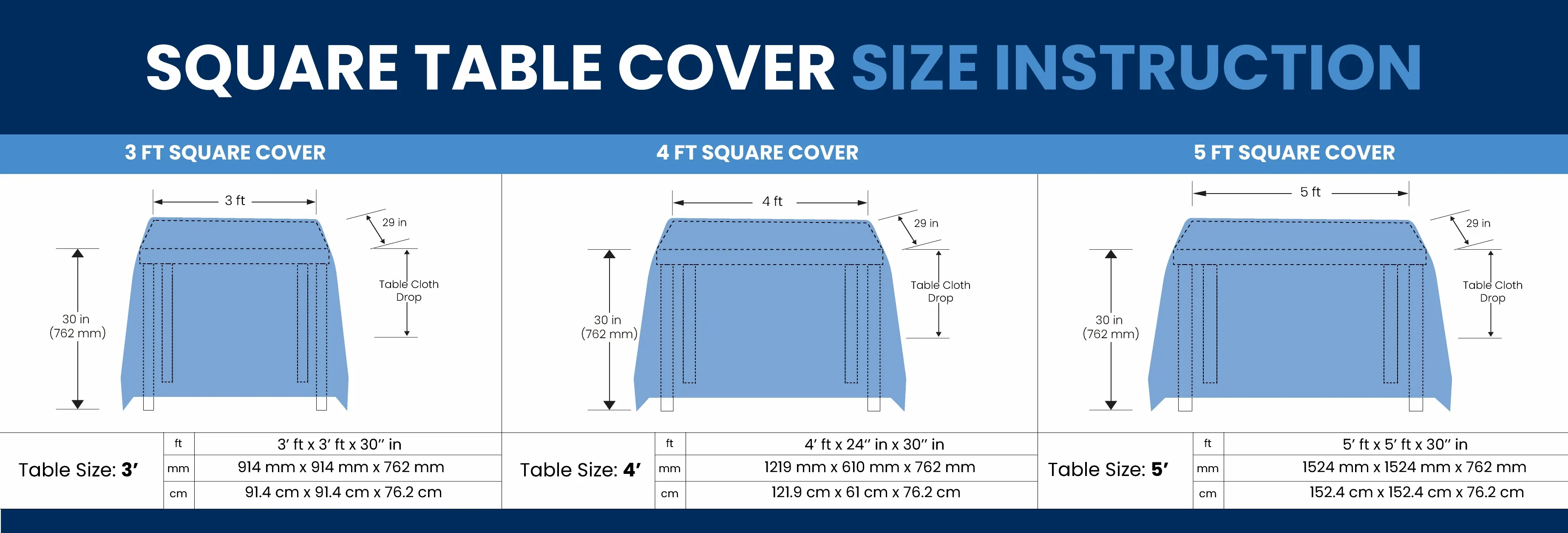 Standard Square Tablecloth Sizes That Fit Your Table