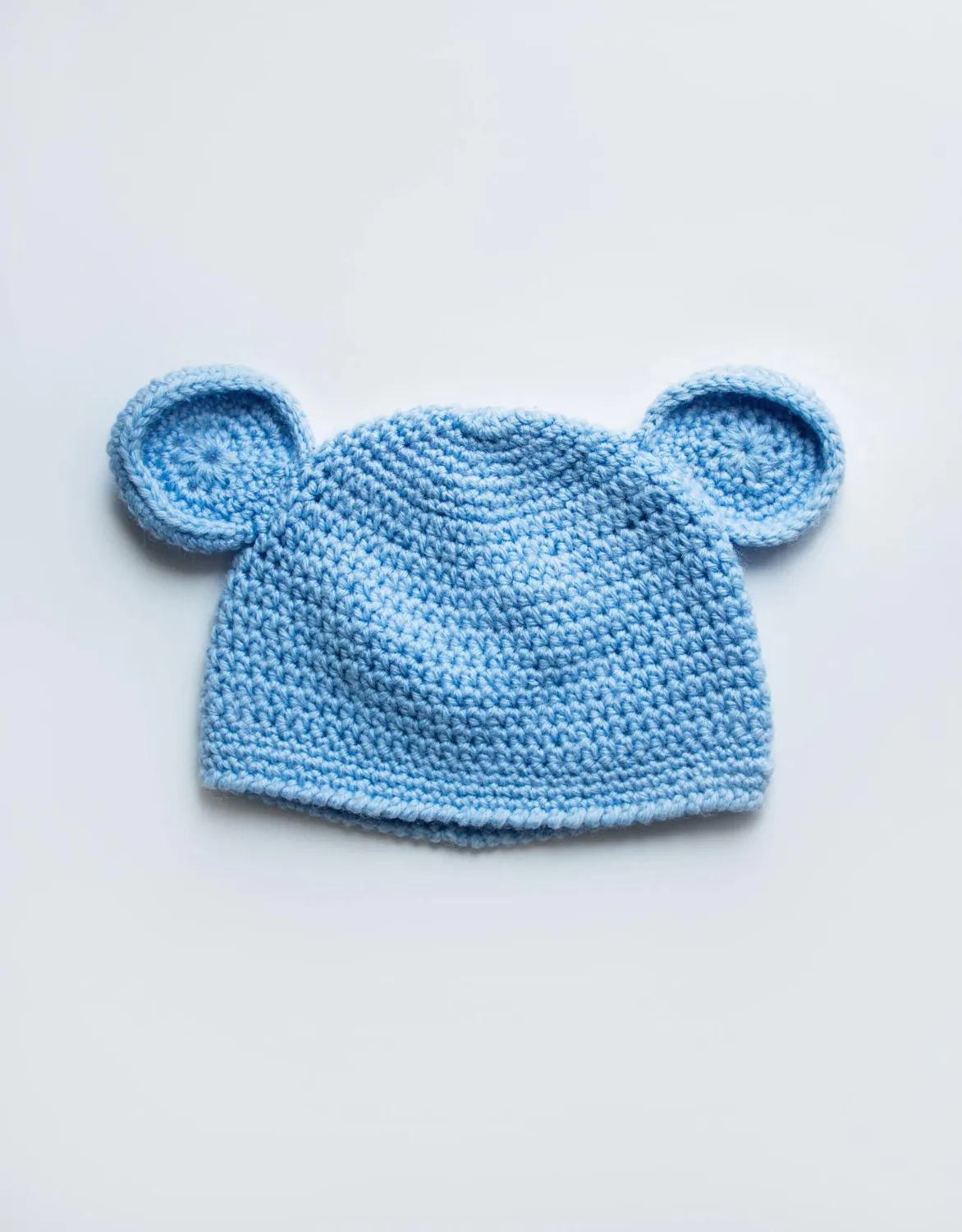 Blue hat of a newborn baby isolated on a white background children's clothing