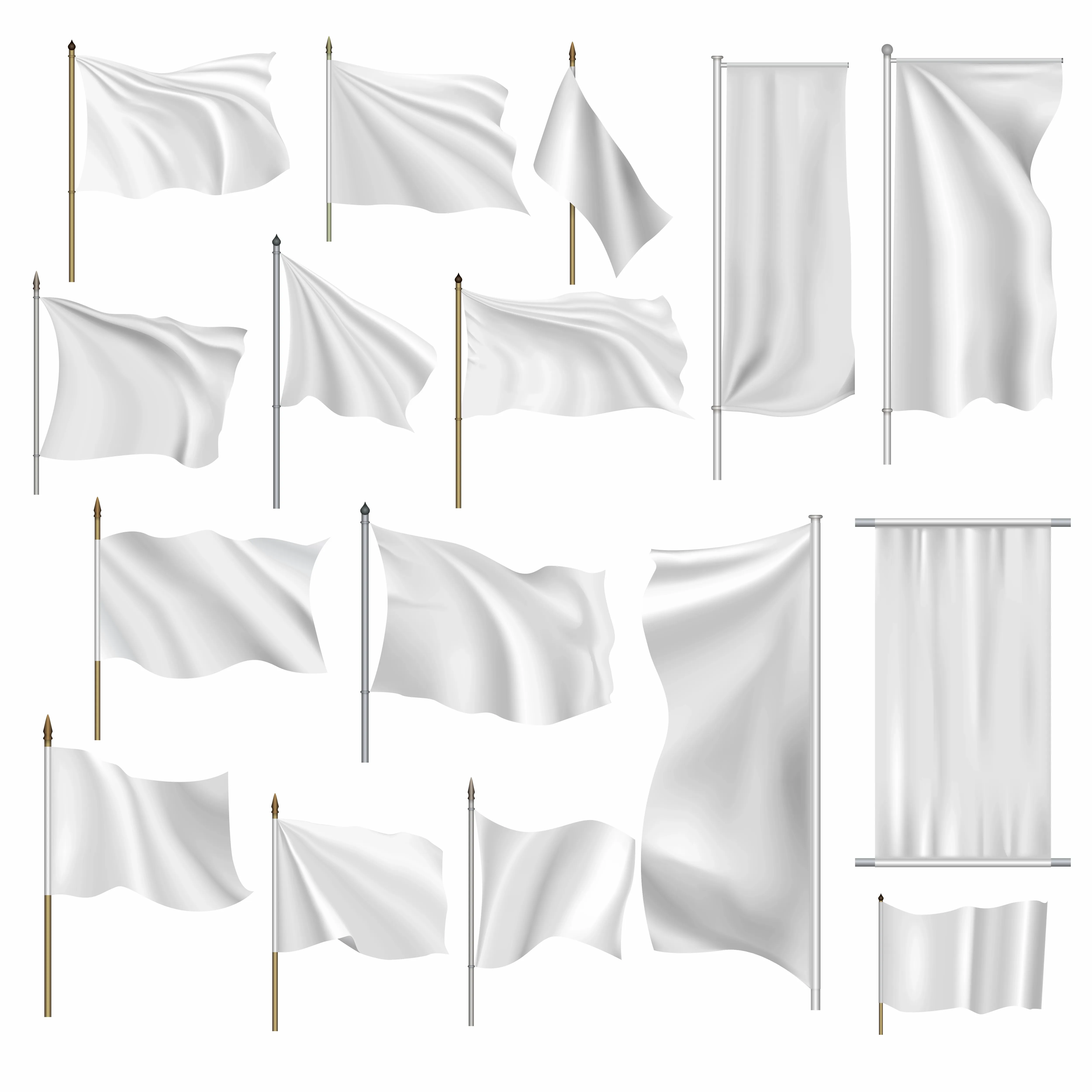 Flags and banners set