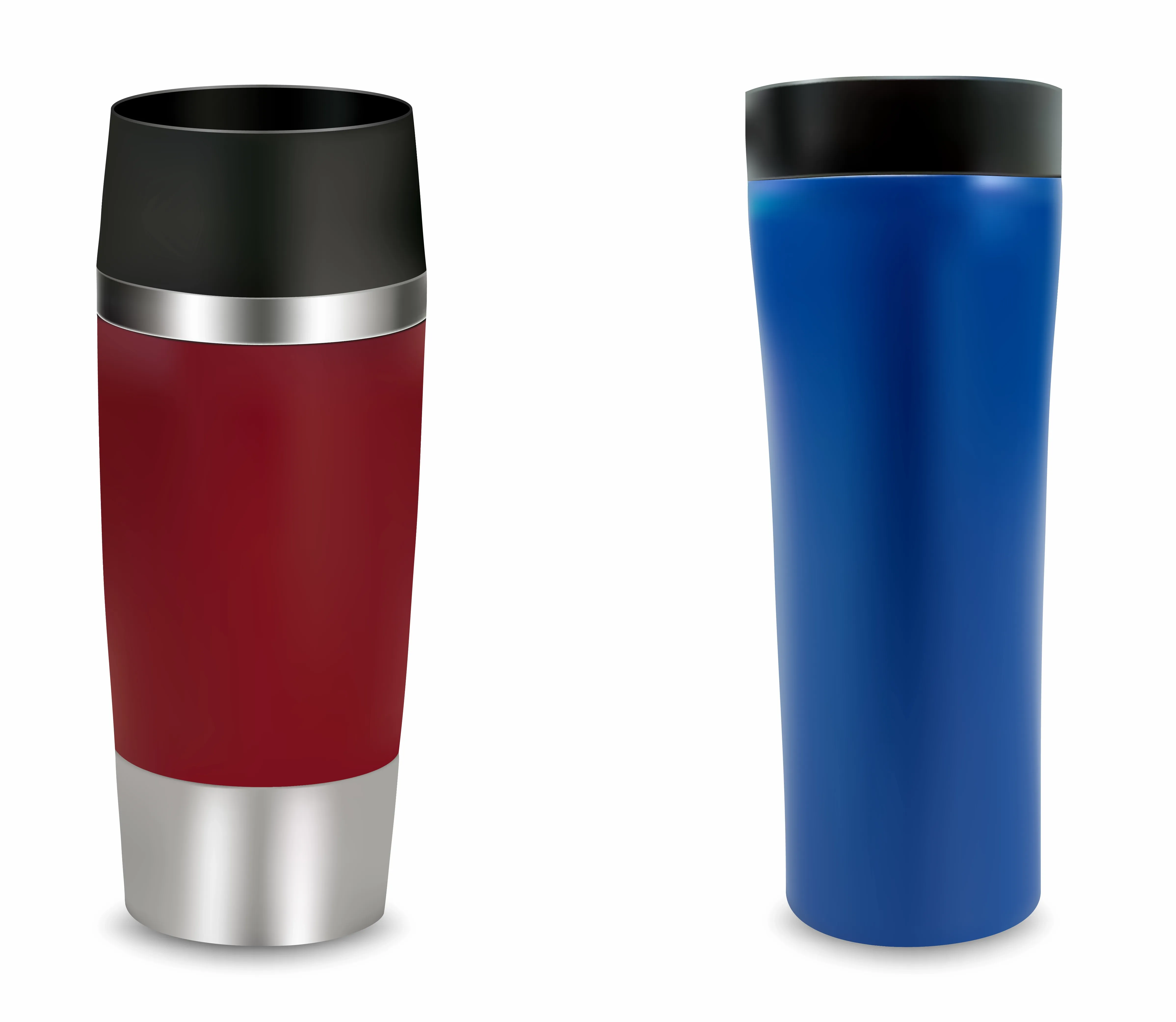 Thermos travel tumbler,cups red and blue