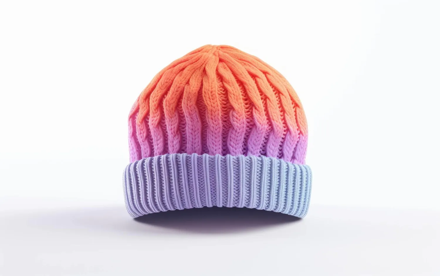 Contemporary Beanie Style Shot on White Background