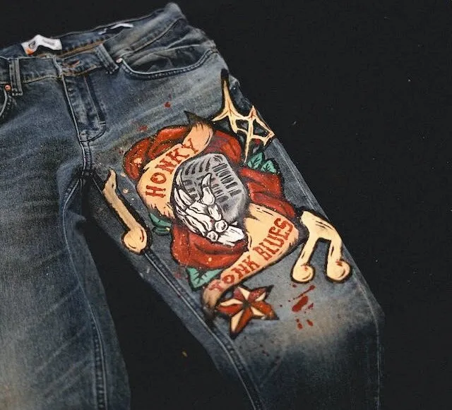 jeans with a custom patch for how to sew patches onto jeans