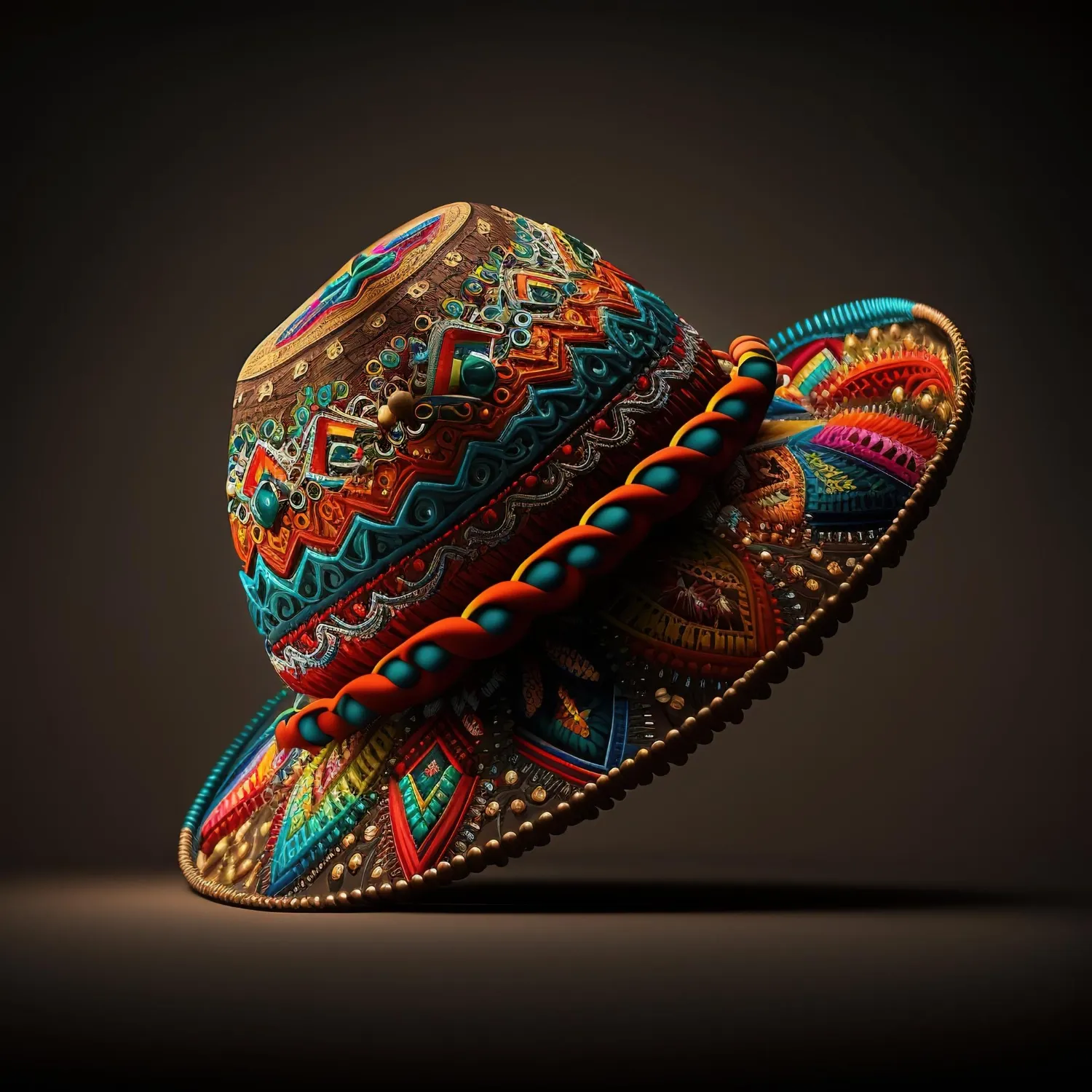 Sombrero realistic mexican hat 3d cinco de mayo festival holiday celebration object