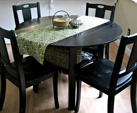 small round table with a runner for table runner ideas