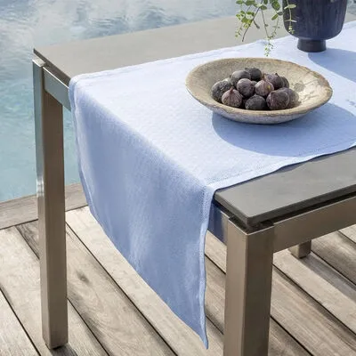 small square table with a runner for table runner ideas