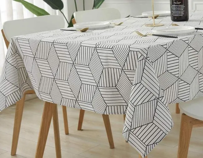 tablecloth with geometric pattern for best tablecloth