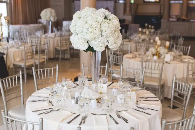 a table setting with a white tablecloth for ivory vs white tablecloth