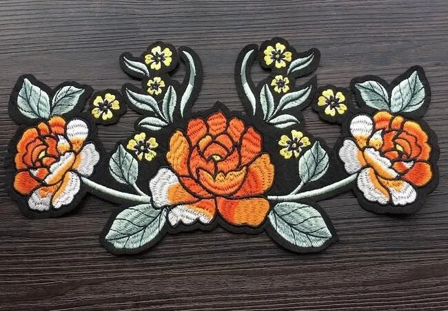 a floral patch design for patch jacket ideas