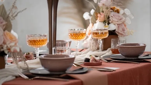 drinks on a table for stains on tablecloth