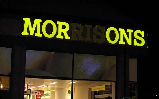 broken morrisons sign for neon sign fails