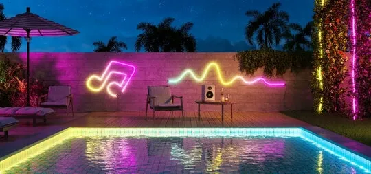 pool lighting for neon rope light ideas