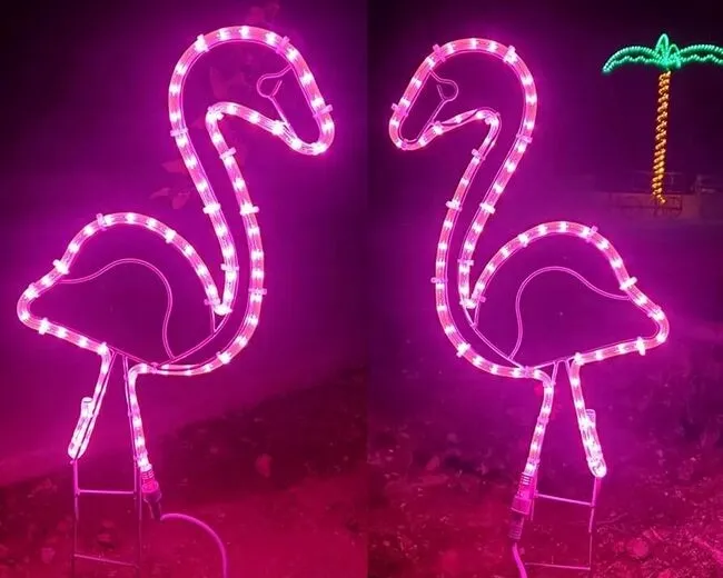 garden sculpture for neon rope light ideas