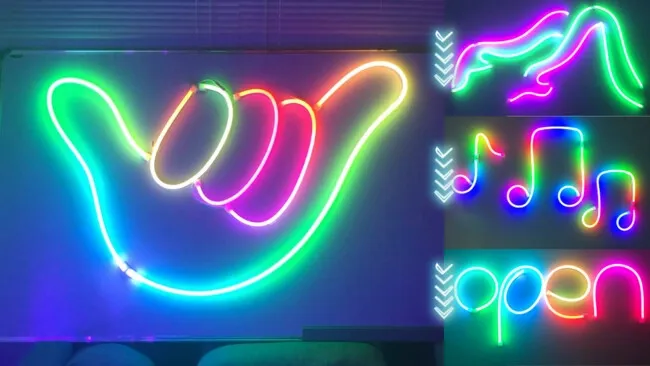 neon signs for neon light rope ideas