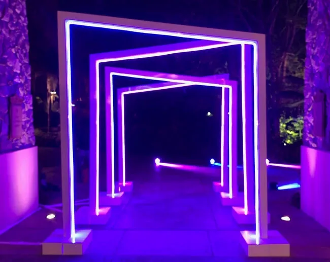 entrance lighting for neon rope light ideas