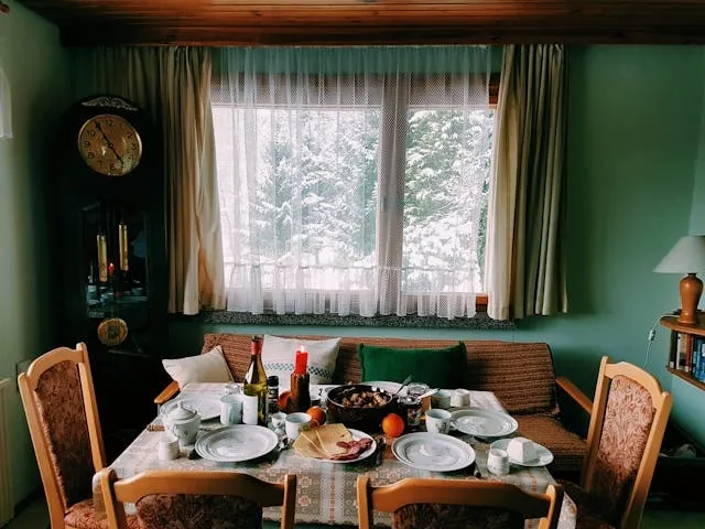 a casual home dining space for oblong tablecloth sizes