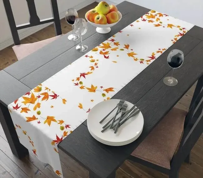 an autumn-themed table runner for what is a table runner