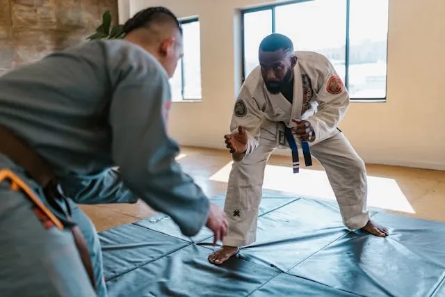 two people practicing brazilian jiu jitsu for best bjj patches