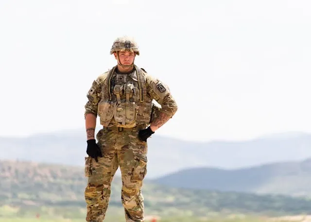 an american soldier in full uniform for best military patches