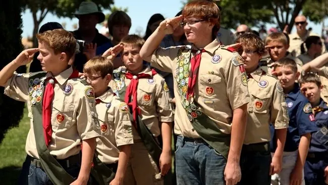 a boy scout troop for boy scout patch placement