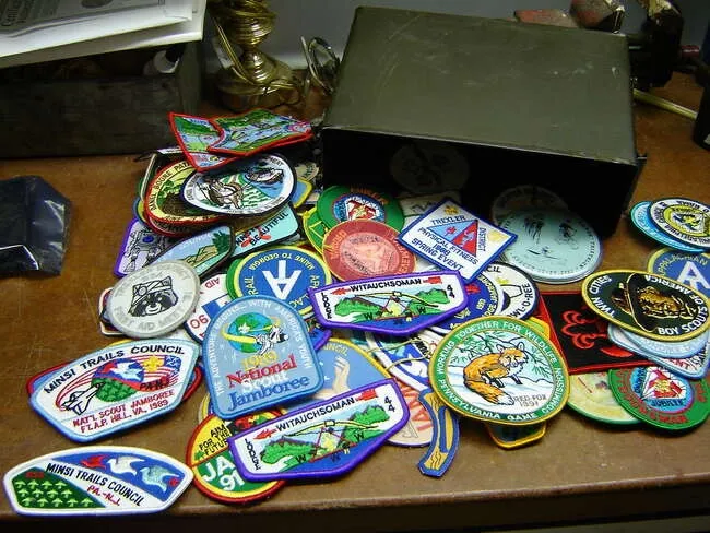 a selection of scouting patches for cub scout patch placement