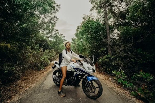 a person sitting on a motorbike for gifts for motorcycle lovers