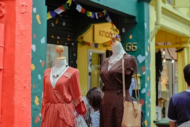 some upcycled garments on display for upcycling clothes