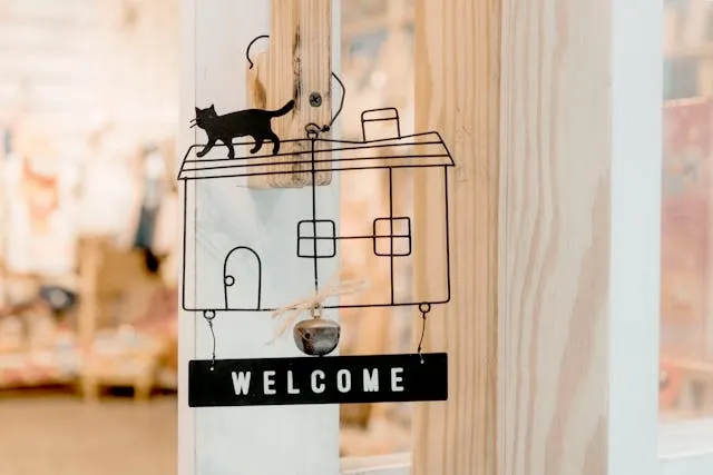 a creative welcome sign made from wire for welcome signs ideas