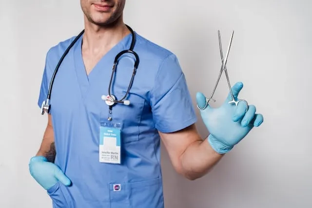 a medical professional with an id badge for what is a badge reel