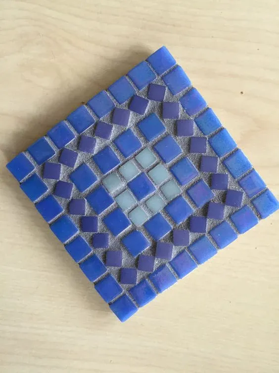 Mosaic tile coaster for square coaster design ideas