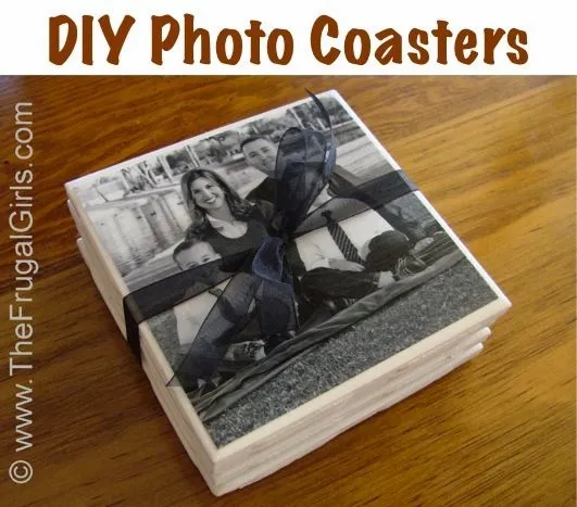 Pinterest image of photo coaster ideas