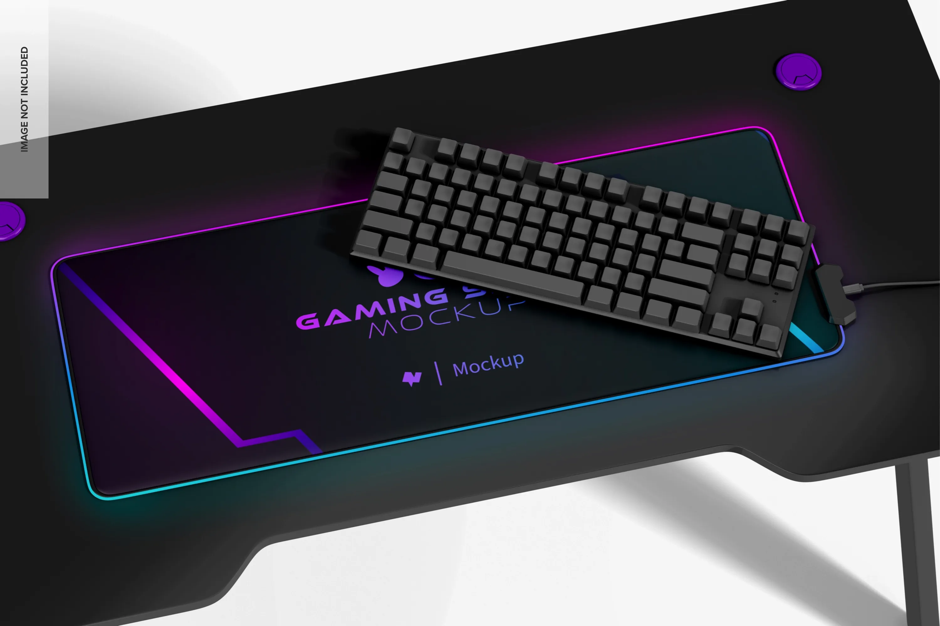 Black RGB Gaming Mouse Pad